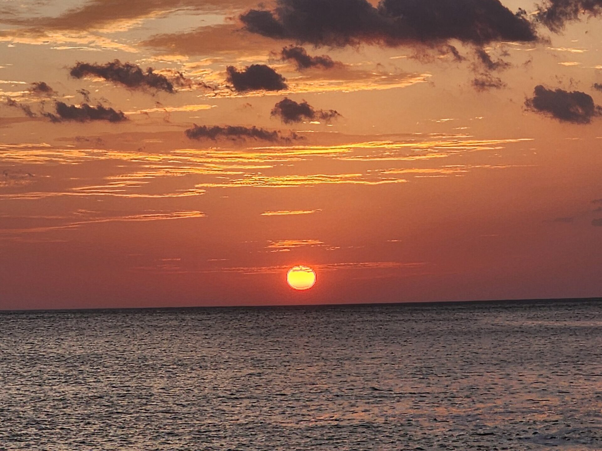 Sunset on the Pacific coast in Tola, Nicaragua